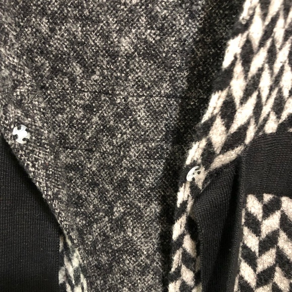 Heather B sweater jacket/ cardigan EUC black & Gray sz S - Picture 10 of 11